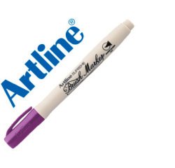 Rotulador artline supreme brush pintura base de agua punta tipo pincel trazo variable magenta