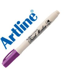 Rotulador artline supreme brush pintura base de agua punta tipo pincel trazo variable magenta