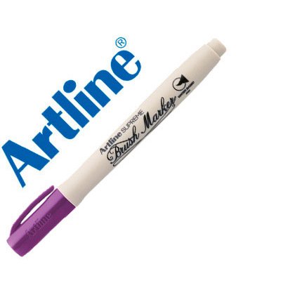 Rotulador artline supreme brush pintura base de agua punta tipo pincel trazo variable magenta