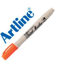 Rotulador artline supreme brush pintura base de agua punta tipo pincel trazo variable naranja