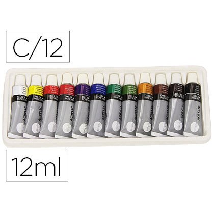 Pintura acrílica Daler Rowney Simply caja de 12 colores