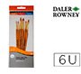 Pinceles daler rowney simply art sintentico mango corto dorado blister de 5 unidades