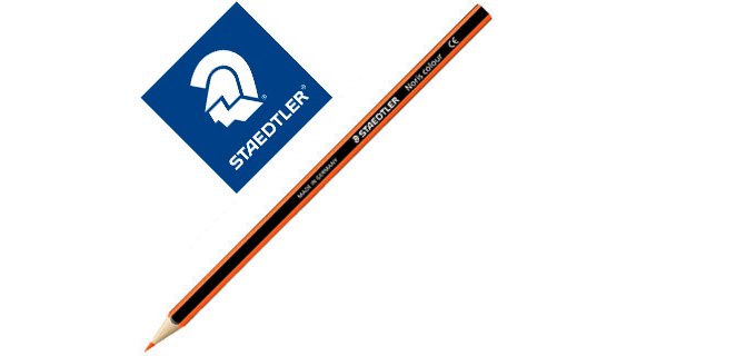 Lapiz de color staedtler wopex ecologico naranja