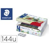 Lapiz de color staedtler wopex ecologico caja de 144 unidades surtidas 12 colores surtidos