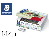 Lapiz de color staedtler wopex ecologico caja de 144 unidades surtidas 12 colores surtidos