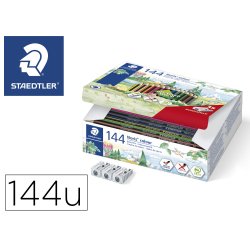 Lapiz de color staedtler wopex ecologico caja de 144 unidades surtidas 12 colores surtidos