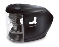 Sacapuntas q-connect kf-18571 electrico de sobremesa adaptador/pilas aa afila muela diametros 6,5 a 8 mm
