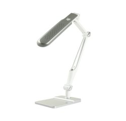 Lampara de oficina q-connect sobremesa profesional abs 32 leds 9 w interruptor sensor 3 niveles color cromado