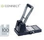 Taladrador q-connect kf18766 negro 2 taladros abertura 10 mm capacidad 100 hojas