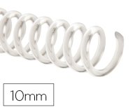 Espiral plastico q-connect transparente 32 5:1 10mm 1,8mm caja de 100 unidades