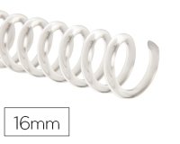 Espiral plastico q-connect transparente 32 5:1 16mm 2mm caja de 100 unidades