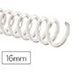 Espiral plastico q-connect transparente 32 5:1 16mm 2mm caja de 100 unidades