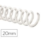Espiral plastico q-connect transparente 32 5:1 20mm 2mm caja de 100 unidades
