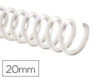 Espiral plastico q-connect transparente 32 5:1 20mm 2mm caja de 100 unidades