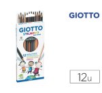 Lapices de colores giotto stilnovo skin tones caja de 12 colores surtidos