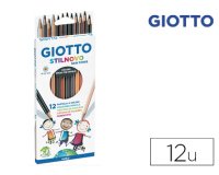 Lapices de colores giotto stilnovo skin tones caja de 12 colores surtidos