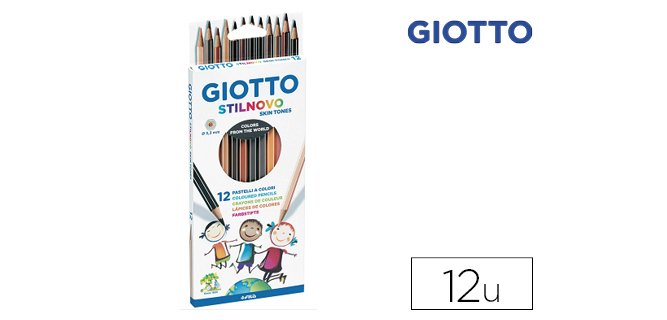 Lapices de colores giotto stilnovo skin tones caja de 12 unidades colores surtidos