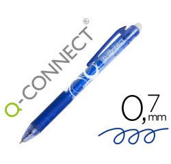 Boligrafo q-connect retractil borrable 0,7 mm