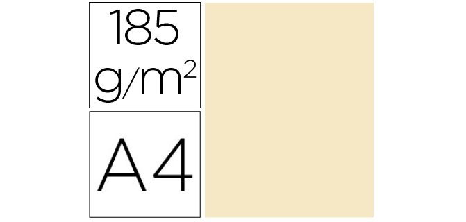 Cartulina guarro din a4 cascara de huevo 185 gr paquete de 50 hojas