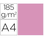 Cartulina guarro din a4 rosa chicle 185 gr paquete de 50 hojas