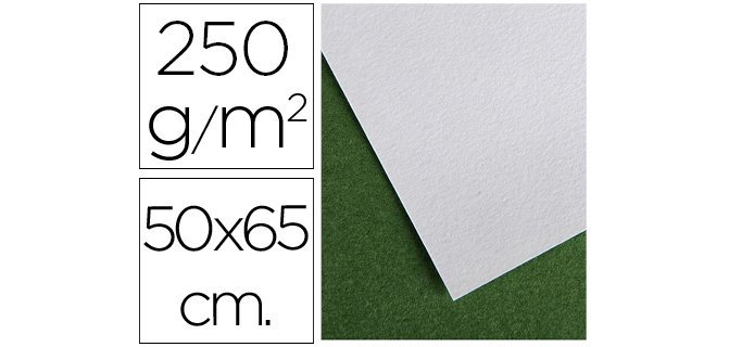 Papel secante canson 50x65 cm liso blanco 250 gr