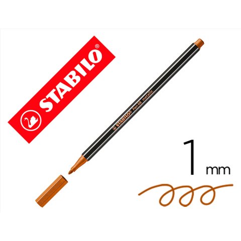 Rotulador stabilo acuarelable pen 68 metalico cobrepunta gruesa 1mm