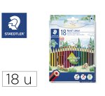 Lapices de colores staedtler upcycled wood ecologico 18 colores en caja de carton