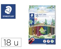 Lapices de colores staedtler upcycled wood ecologico 18 colores en caja de carton