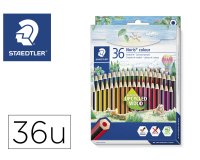 Lapices de colores staedtler upcycled wood ecologico 36 colores en caja de carton
