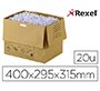 Bolsa de residuos rexel reciclable para destructora auto+300x capacidad 40 l pack de 20 unidades 400x295x315 mm