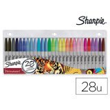 Rotulador sharpie permanente punta fina blister de 28 unidades colores surtidos