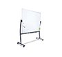 Pizarra blanca rocada vitrificada magnetica con soporte volteable doble cara 90x120 cm