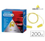 Protector auditivo delta plus conico con cordon caja 200 pares