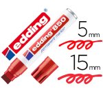 Rotulador edding marcador permanente 850 rojo punta biselada 5-15 mm recargable