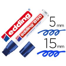 Rotulador edding marcador permanente 850 azul punta biselada 5-15 mm recargable