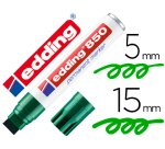 Rotulador edding marcador permanente 850 verde punta biselada 5-15 mm recargable