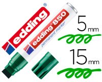 Rotulador edding marcador permanente 850 verde punta biselada 5-15 mm recargable
