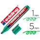 Rotulador edding marcador permanente 330 verde punta biselada 1-5 mm recargable