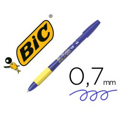 Boligrafo bic gelocity illusion borrable azul punta de 0,7 mm