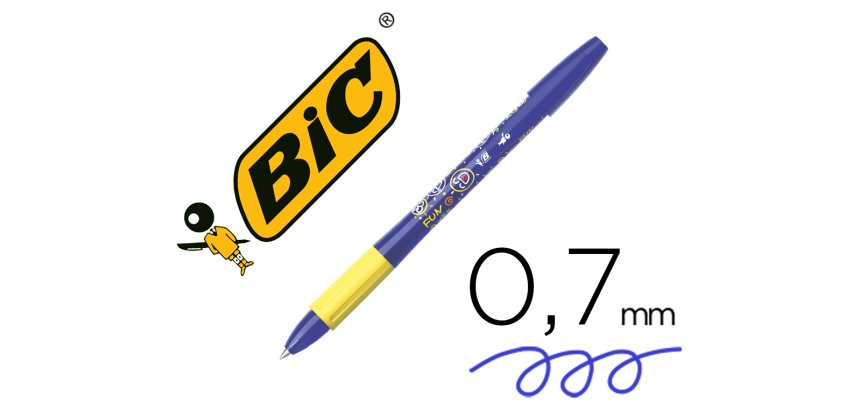 Boligrafo bic gelocity illusion borrable azul punta de 0,7 mm