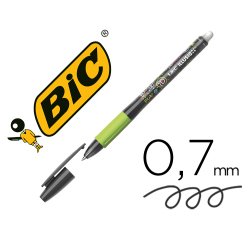 Boligrafo bic gelocity illusion borrable negro punta de 0,7 mm