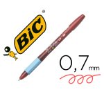 Boligrafo bic gelocity illusion borrable rojo punta de 0,7 mm