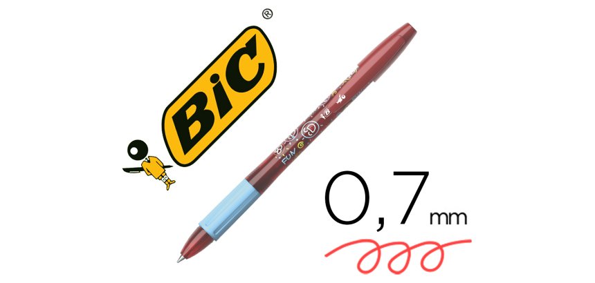 Boligrafo bic gelocity illusion borrable rojo punta de 0,7 mm