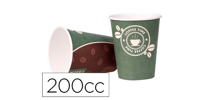 Vaso termico carton 200 cc paquete de 50 unidades