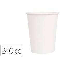 Vaso termico carton blanco 240 cc paquete de 50 unidades