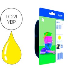 Brother LC221YBP cartucho Original Amarillo (260 páginas) 
