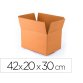 Caja para embalar q-connect americana ultra resistente carton reciclado canal doble 7mm color kraft 420x200x300 mm