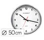 Reloj q-connect de pared plastico oficina redondo 50 cm marco cromado