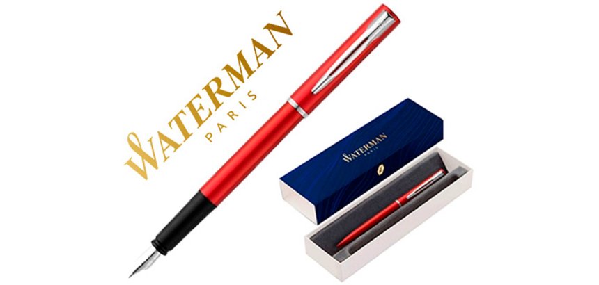 Pluma waterman allure laca roja en estuche de regalo