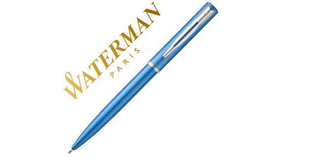 Boligrafo waterman allure laca azul en estuche de regalo